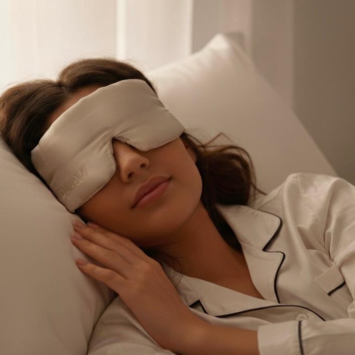 Sukoon silk sleeping Mask-Beige