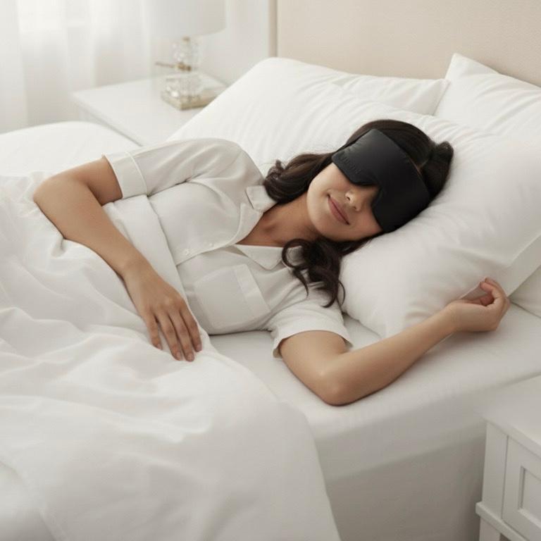 Sukoon silk sleeping Mask-Black