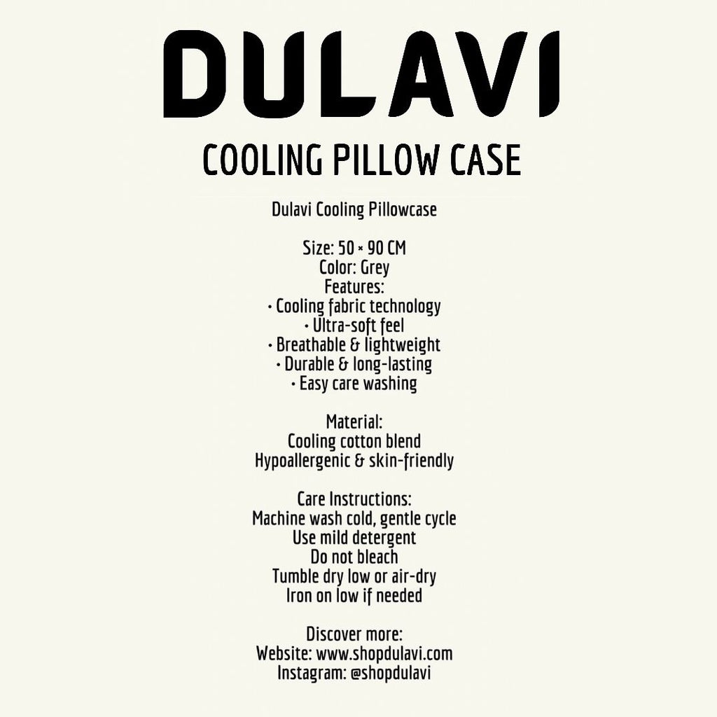 Dulavi’s Cooling Pillow Case (50x90cm)